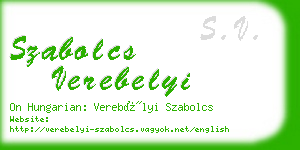 szabolcs verebelyi business card